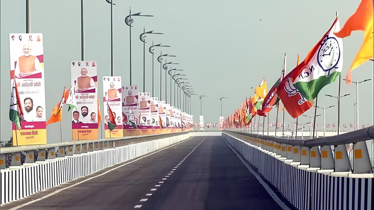 A view of the newly constructed Atal Setu - the Mumbai Trans Harbour Link